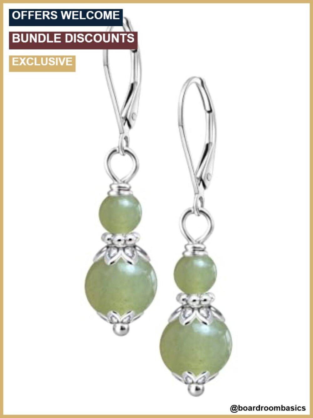 Natural Crystal Quartz Beaded Dangle Earrings Boho Leverback Drop